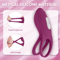Anneau vibrant pour pénis S-hande, vibromasseur en silicone, anneau pour pénis, retardateur d'éjaculation, jouets sexuels pour hommes, jouets sexuels pour adultes, pénis