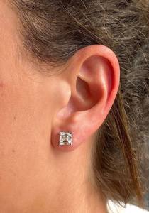 Brilliant Premium Diamond <b>Stud</b> Earrings 925 <b>Sterling</b> <b>Silver</b> Luxury Designer Fine Jewelry Stylish Fashion Accessories for Women - Product Image 3