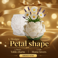 Moule en silicone pour pot de fleurs en béton, moule DIY fait main en plâtre pour la fabrication artisanale de pots de plantes en ciment