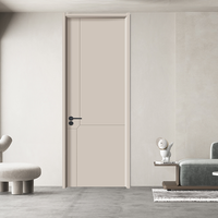 Porte coulissante de chambre à coucher en bois fini CPL moderne sur mesure, résistante à l'eau, pour usage commercial