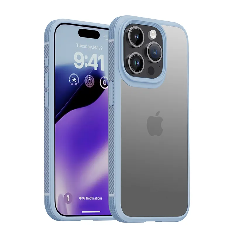 Schokbestendige Matte Doorzichtige Luxe Mobiele Telefoon Tassen Telefoonhoesjes Voor Iphone 15 14 13 12 11 Pro Max Telefoonhoes