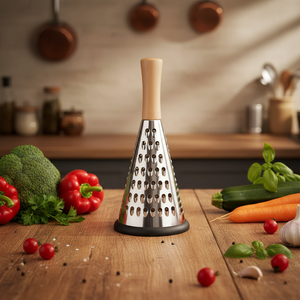 <span class=keywords><strong>Râpe</strong></span> manuelle <span class=keywords><strong>rotative</strong></span> professionnelle 3 faces en acier inoxydable épaissi avec manche en bambou pour fromage, gingembre, ail et autres aliments, lame tranchante - Product Image 1