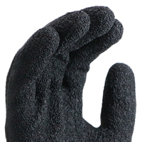 Gants de travail MaxiTough 10 Gauge 2 fils en polyester enduit de latex froissé, antidérapants, pour la construction, la manutention et le jardinage