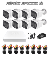 Kit de caméra de sécurité TSEye 8CH 2MP XVR, système de surveillance CCTV avec vision nocturne couleur, détection de mouvement, étanche IP67