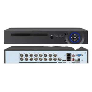 2mp 16ch Dvr economía Xmeye VMS Xvr para Ahd Cvi Tvi Cvbs analógico y entrada 16 canales 2mp 6 IN 1dvr con audio y 1080P 16ch DVR