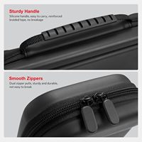 Pour Nintendo Switch 2 (2025) grand étui Ultra mince EVA pochette de voyage peut contenir 24 jeux + protecteur d'écran (noir)
