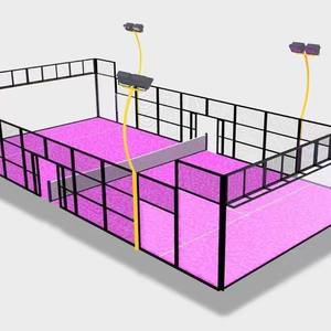Cancha de Pádel Panorámica con Vista de 360 Grados, 20m*10m, Vidrio Templado de 12mm de Grosor, Acero Inoxidable, 8 Luces LED de 200W, Recubrimiento por Inmersión en Caliente - Product Image 2