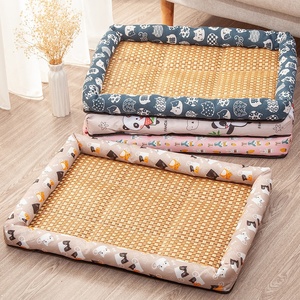 Koelende slijtvaste honden- en kattenmat met cartoon dierenprint, rechthoekig design, geschikt voor alle seizoenen, groothandel - Product Image 3