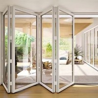 Porte pliante en alliage d'aluminium GREATMEN, double vitrage insonorisé, pour patio, villa, salon, robuste, à rupture de pont thermique