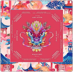 Tapis de jeu antidérapant pour cartes de mahjong, poker, <span class=keywords><strong>dominos</strong></span> avec motif de dragon chinois, art oriental, réduction du bruit, couverture de table - Product Image 1