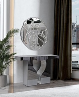 Meuble console de salon avec miroir mural