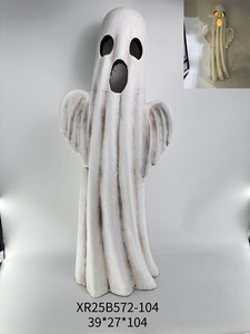 Figura Decorativa <span class=keywords><strong>de</strong></span> Fantasma <span class=keywords><strong>de</strong></span> Resina para <span class=keywords><strong>Halloween</strong></span> con <span class=keywords><strong>Ojos</strong></span> Brillantes para Decoración del Hogar, Repisa o Fiesta - Product Image 4