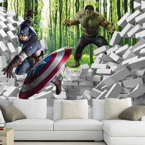 Mural 3D con Tema de <span class=keywords><strong>Hulk</strong></span> Superhéroe para Gimnasio, Papel Tapiz Impermeable para Habitación Infantil - Product Image 4