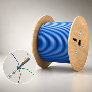 <span class=keywords><strong>ราคา</strong></span>ขายส่งแข่งขันได้ <span class=keywords><strong>สาย</strong></span>เคเบิล <span class=keywords><strong>Cat6</strong></span> FTP CCA ยาว 305 เมตร 4 คู่ 23AWG ทองแดงหุ้มอะลูมิเนียม <span class=keywords><strong>สาย</strong></span>แลนเน็ตเวิร์คแบบม้วน - Product Image 1
