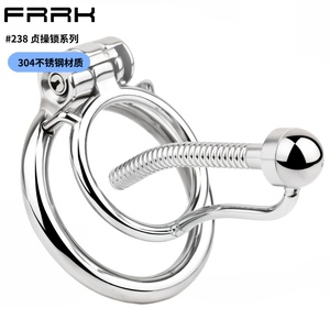FRRK Novedad: Jaula de Castidad Masculina de Acero con Piercing PA, Candado de Castidad para Hombres, Tapón Uretral, Dilatador Sexual, Juguetes Sexuales para Hombres - Product Image 3