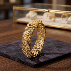 Wholesale Fashion Jewelry 14K 18K 24K Gold Plated <b>Weddings</b> Kada Bangles Traditional Gold Kada Bangles Gold Forming Bangle Kada - Product Image 4