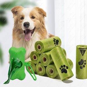 Sacs à déjections canines écologiques, biodégradables et décomposables avec poignée, emballage OEM personnalisé - Product Image 1