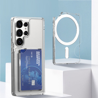 Porte-cartes magnétique universel en PC rigide et souple, compatible avec toutes les marques de coques de téléphone, compatible avec l'iPhone 18 Pro Max