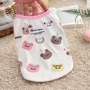 Gilet pour chien imprimé ours, T-shirt fin et respirant pour chiot, Pull pour chat, Sweat-shirt pour animaux de compagnie, Costumes pour Chihuahua, Vêtements pour chien d'été - Product Image 1