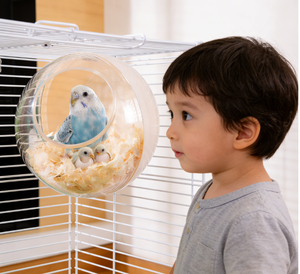 Nido Transparente Resistente a Mordeduras para Pájaros, Casa para Pájaros Colgante y Lavable, Cabaña Cálida de Felpa para Periquitos, Canarios y Loros - Product Image 3