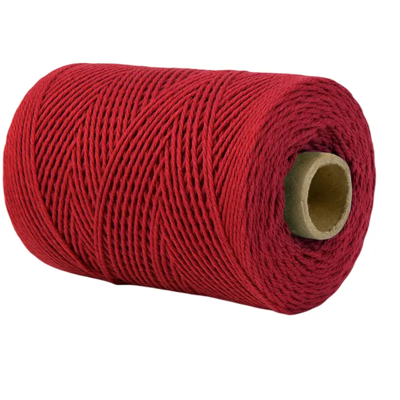 Aosika เชือกผูกเชือกผ้าฝ้าย100% 1มม.,เชือกเกลียวเกลียวสีขาวแดงน้ำเงินเขียว200เมตร