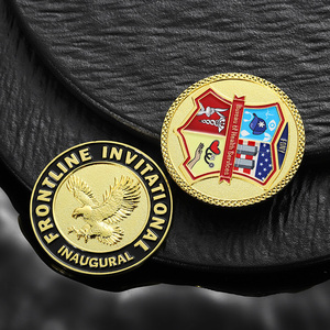 מטבעות חדשים מצופים זהב בתלת מימד, סגסוגת אבץ, צביעה בצבע, מטבעות בהתאמה אישית עם לוגו מתכתי, עיצוב עם נשר וסמל משרד. - Product Image 4