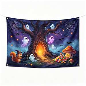 Bandera Colgante Grande de Poliéster con Diseño de Grinch para Decoración Navideña de Puerta de Garaje - Product Image 3