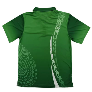 Impression personnalisée Chemises Polo Travail Uniforme Sublimation 100 Polyester Polo Maille Vert Polyester Hommes Polos - Product Image 4