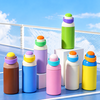 Thermos Ovalla de 550 ml en couleur bonbon avec bec verseur à ouverture rapide et isolation sous vide à double paroi en acier inoxydable