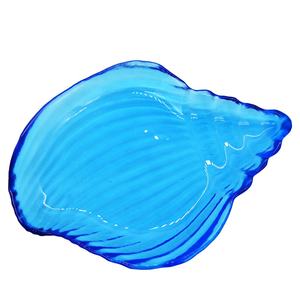 Série océan plat en <span class=keywords><strong>verre</strong></span> fait à la main assiettes en <span class=keywords><strong>verre</strong></span> de couleur bleue plat en <span class=keywords><strong>verre</strong></span> décoratif pour la fête - Product Image 3