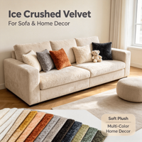 Tissu d'ameublement en velours Ice Flower de qualité supérieure, doux au toucher, durable, pour salon, meubles de maison, canapé, directement de l'usine