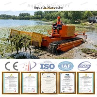 Cosechadora de Malezas Acuáticas Anfibias Semiautomática con Motor para Mantenimiento de Zonas Húmedas y Proyectos de Limpieza de Basura en Ríos, Certificación CE ISO