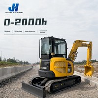 Mini-excavatrice sur chenilles Komatsu PC55MR d'occasion, excavatrice compacte de 5 tonnes avec cabine, d'origine japonaise, excavatrice d'occasion