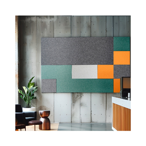 Panel acústico <span class=keywords><strong>de</strong></span> poliéster liso ecológico Solución acústica insonorizada Paneles <span class=keywords><strong>de</strong></span> PET acústicos ignífugos Espacio acústico comercial - Product Image 1