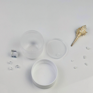 Pot rond en PP givré mignon de 50g, 100g, 150g, 200g, 300g, 500g avec couvercle blanc pour emballage de crème de soin/crème pour le visage/crème capillaire – Pot en plastique - Product Image 4