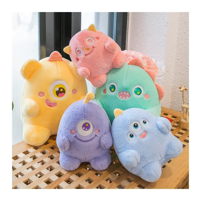 Mainan boneka lembut mata besar anak-anak warna-warni lucu kartun Harga murah Cina mainan anak-anak boneka lembut Brinquedo De Pelucia