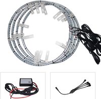 Nouvelles bagues lumineuses LED pour jantes de voiture, 17 pouces, en alliage d'aluminium, étanches IP68, 12-24V CC, compatibilité universelle, 50000 heures, haute qualité