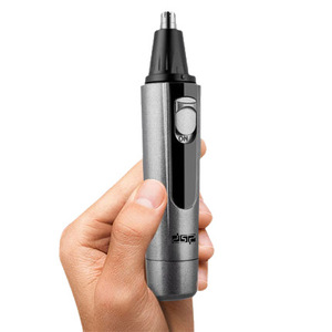 Tondeuse électrique portable pour poils du nez avec batterie, matériau ABS gris clair pour hommes - Product Image 3