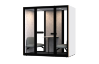 COMINE Cabine de réunion acoustique insonorisée moderne en bois pour 4 à 6 personnes, idéale pour la collaboration d'équipe, bureaux, entrepôts