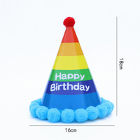 Nouveaux articles de décoration de fête écologiques, chapeau en papier pour anniversaire d'enfant, bandeau, chapeau de fête pour un an, pompon en fourrure