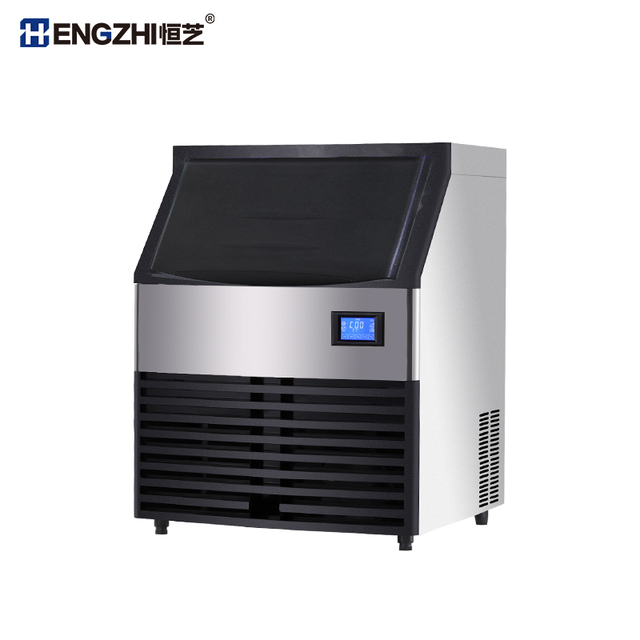HENGZHI Medium Size Commercial Cube Ice Maker 90kg/24H for Restaurant Coffee Shop Bar Air Cooled Ice Machine with 50kg Bin