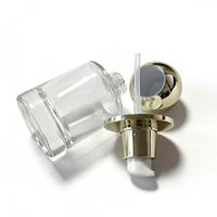 Flacon pompe cylindrique en verre personnalisé avec capuchon sphérique doré estampé à chaud, luxueux, vide, pour cosmétiques, crème et sérum de soin de la peau, Chine