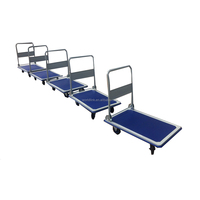 Carretilla de Plataforma Plegable Industrial de Cuatro Ruedas, Capacidad de Carga de 200 kg, Carretilla Manual de Plástico, OEM WORLD LINK WL-PH150 60x90cm