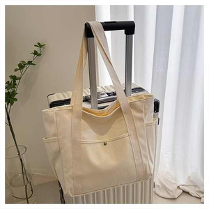 Sacs à bandoulière pour femmes de luxe avec logo personnalisé de haute qualité, prix abordable, sacs fourre-tout en toile épaisse, élégants et tendance, avec poche zippée - Product Image 3