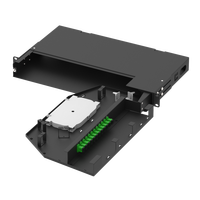 Bingkai distribusi optik putar 19 inci 12-96 Core Panel Patch FTTH menampilkan konektor SC FC dipoles UPC Fiber Optic