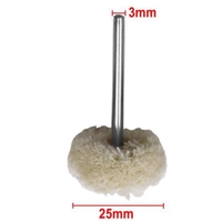 Feutre de laine meulage tête de ponçage roue de polissage abrasive 3mm tige fil de coton polissage Mini brosse pour perceuse Dremel