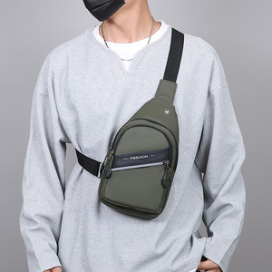 Men's Chest Bag Gray Multi-Functional Wear-Resistant Business Travel Crossbody Bag - Product Image 3