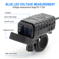 12V vélo électrique moto USB chargeur de téléphone charge rapide 5V 2.1A alimentation Mobile Port USB prise Cigarette 12-24V chargeur de voiture