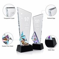 Trofeo de Cristal Transparente Personalizado con Logotipo para Premios de Ceremonia