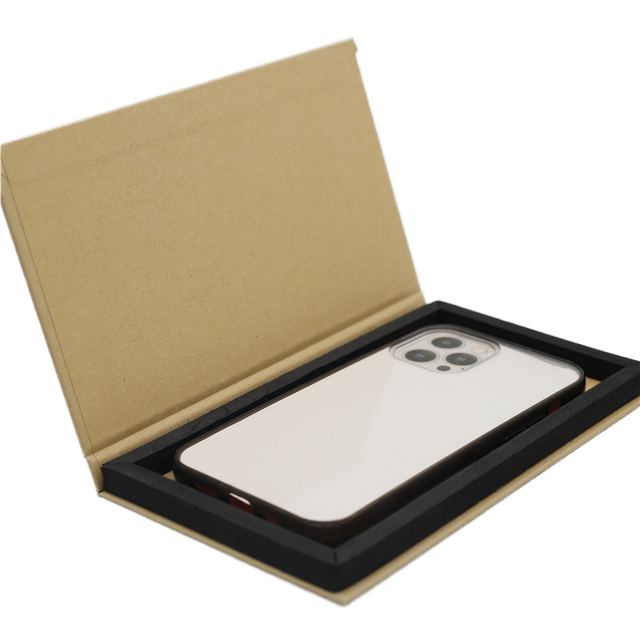 Universal 6.7 Inch Hard Kraft Paper Tempered Film Packaging Cardboard Box for Phone Case Earphone and Camera Blank Carton